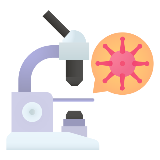 Bacteria, coronavirus, covid, laboratory, microscope, research, virus icon