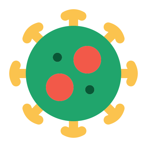 Virus, covid-19, coronavirus, digital, infection, disease, bacteria icon
