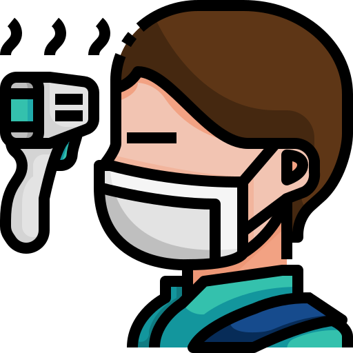Avatar, fever, healthcare, man, measure, sick, coronavirus icon