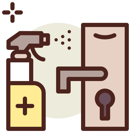 Coronavirus, covid19, desinfect, door, health, quarantine, sars icon