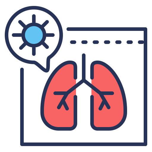 Coronavirus, fluorography, lungs, pneumonia icon
