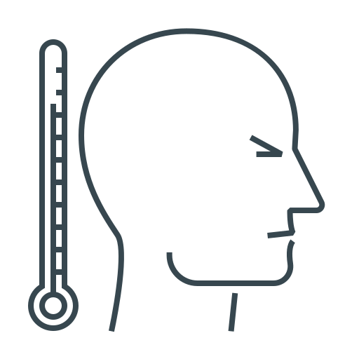 Coronavirus, fever, hot, sick, temperature, thermometer, virus icon