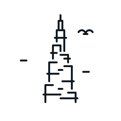 Building, burj, dubai, khalifa, landmark icon