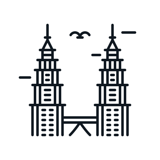 Building, landmark, malaysia, petronas, towers, twin icon