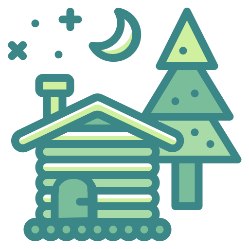 Building, cabin, christmas, estate, home, house, property icon