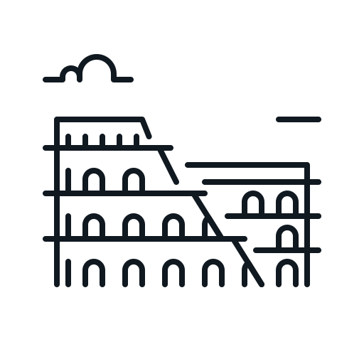 Building, coliseum, colosseum, gladiator, history, landmark, rome icon