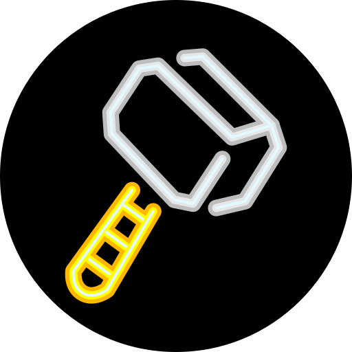 Hammer, power, superhero, weapon icon