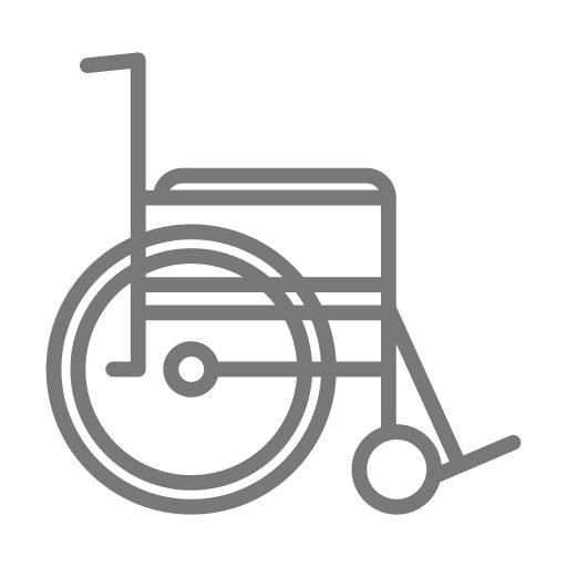 Disease, hospital, wheelchair, elderly icon