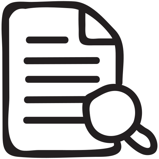 Content, find, glass, magnify, magnifying, page, search icon