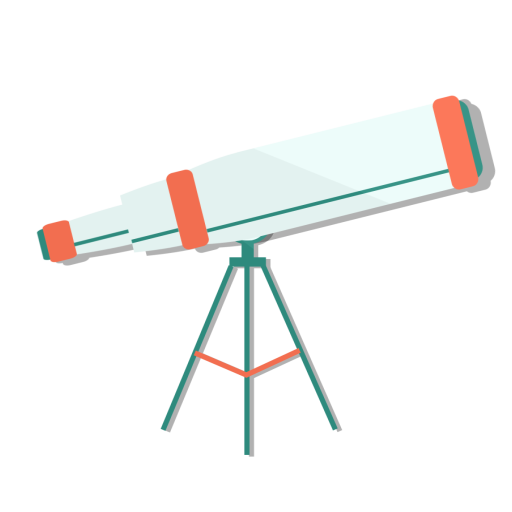 Telescope, astronomy, view, zoom icon