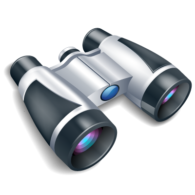 Binoculars, find, search, zoom icon