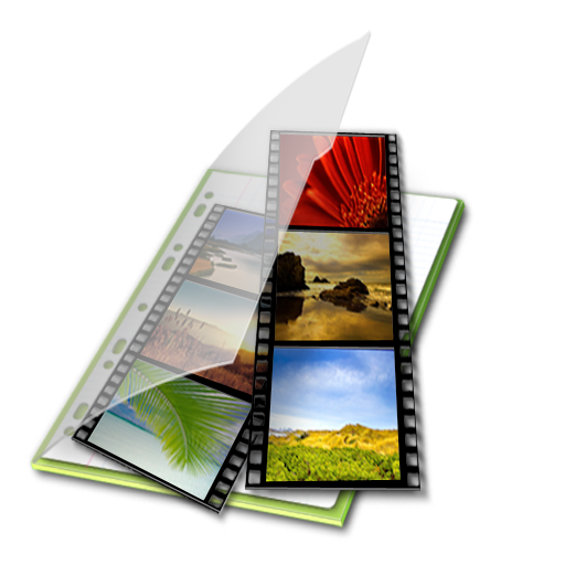 Mes, vert, videos icon