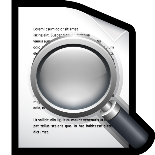 Document, find, preview, search icon