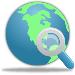 Globe, search, internet icon