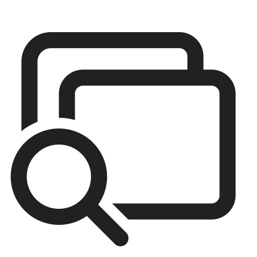 Ic, fluent, slide, multiple, search, regular icon