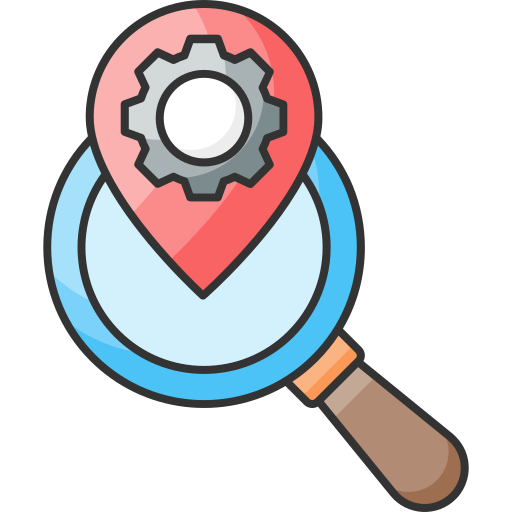 Local, seo, search, magnifier icon