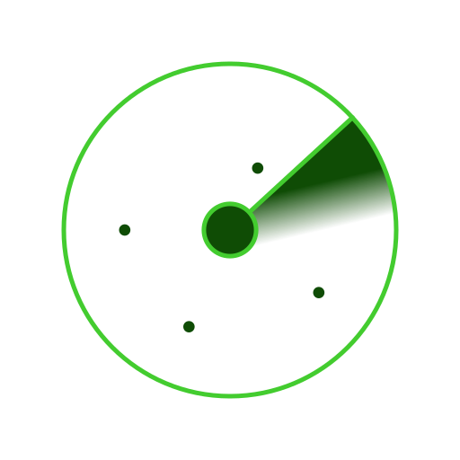 Orbit, radar, space icon