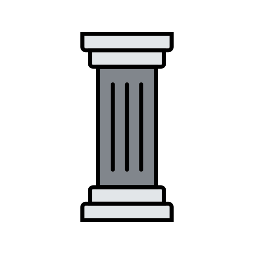 Column, building, pillar, thumb icon