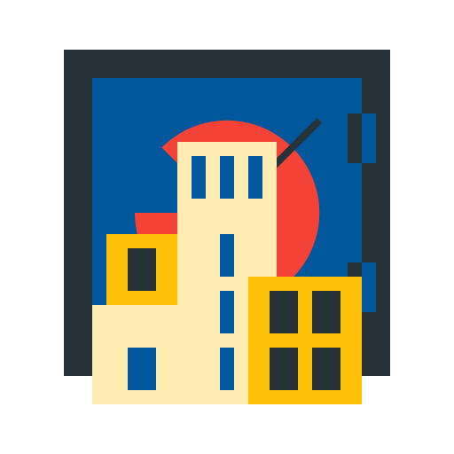 Bank, building, finance, home, office icon