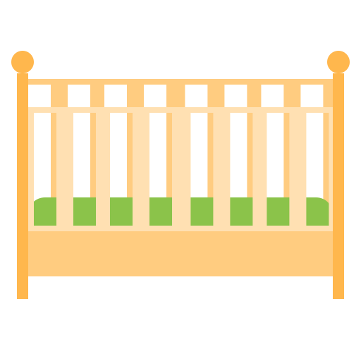 Childbed, house, baby, care, furniture icon