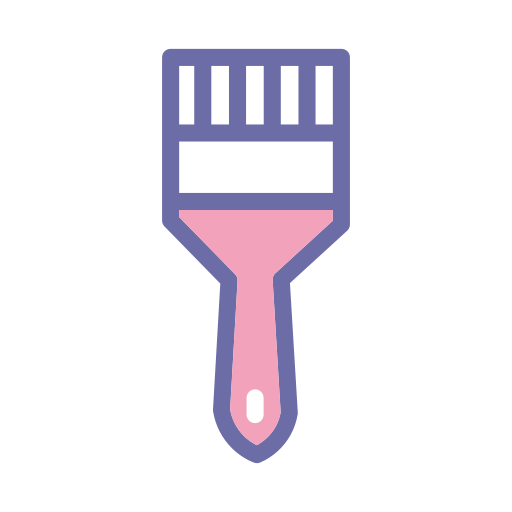 Paint, brush, renovation, house, applicator icon