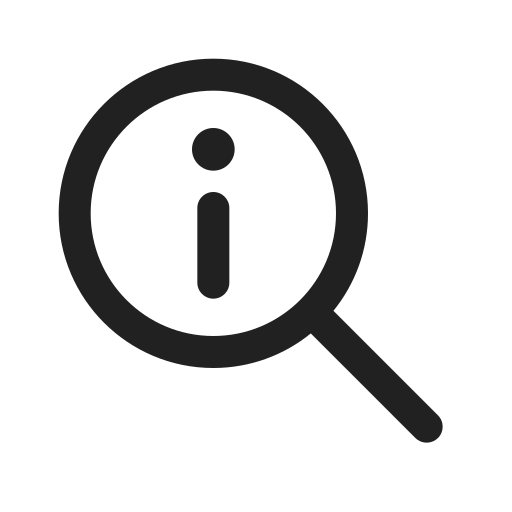 Ic, fluent, search, info, regular icon