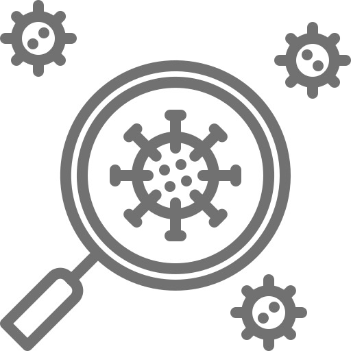 Coronavirus, covid-19, search, study, virus icon