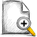 File, zoom, in icon