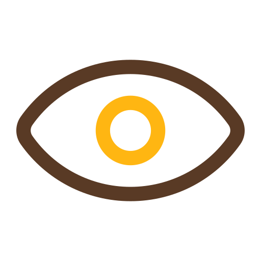 Eye, find, glass, magnifier, search, view, zoom icon