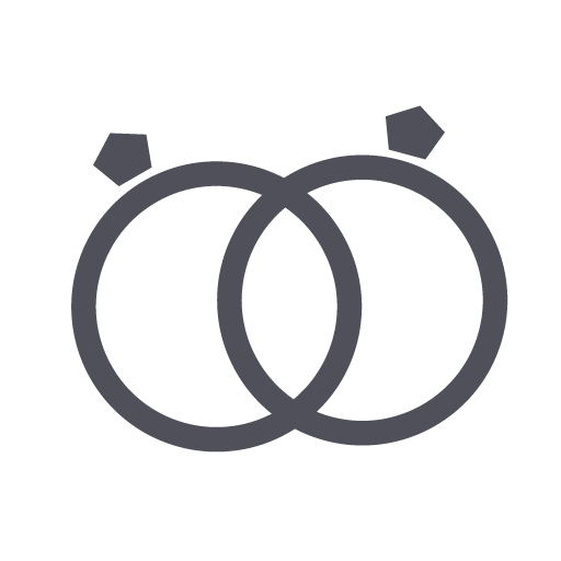 Gift, couple, groom, rings, bride, wedding, mariage icon