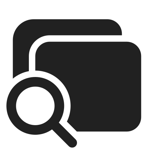 Ic, fluent, slide, multiple, search, filled icon
