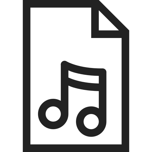 Audio, document, file, folder, music, sound icon
