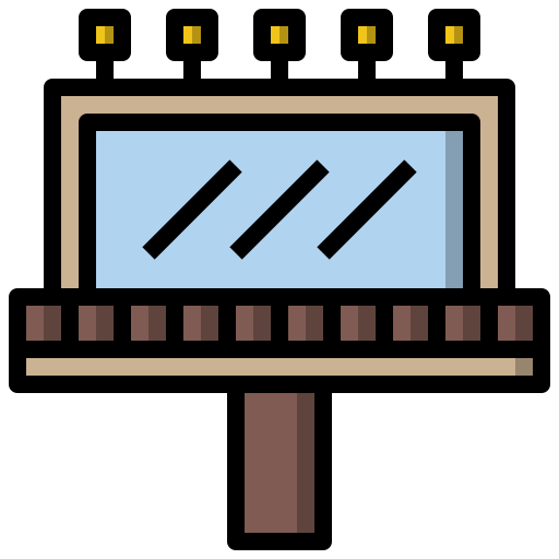 Architecture, billboard, billboards, print, products, publicity, stationery icon
