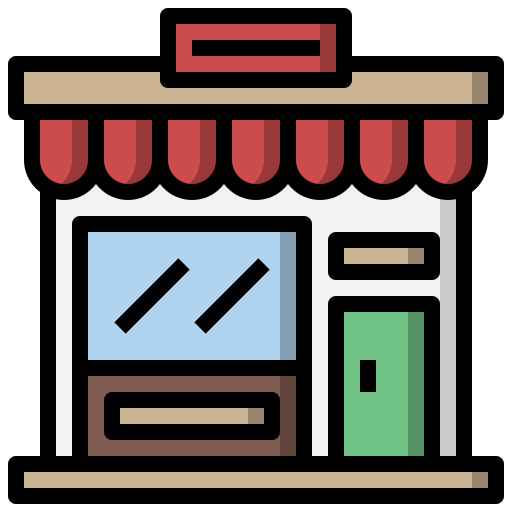 And, architecture, buildings, city, commerce, shopping, store icon