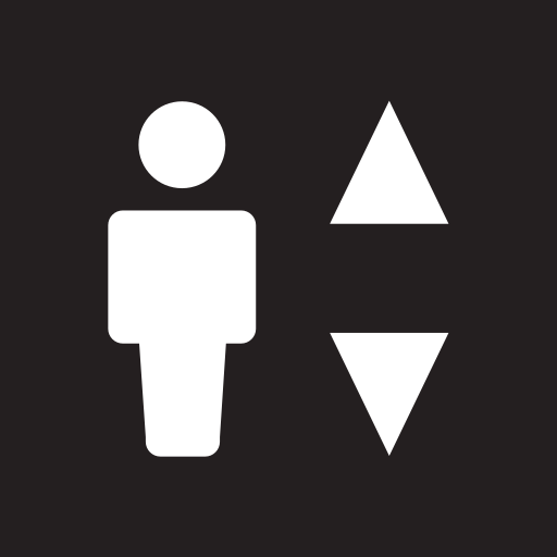 Building, descending, elevator, mounting, raising icon