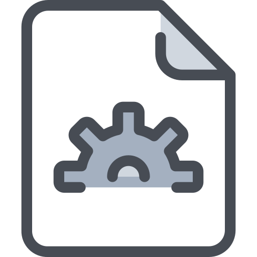 Development, document, file, gear, process icon