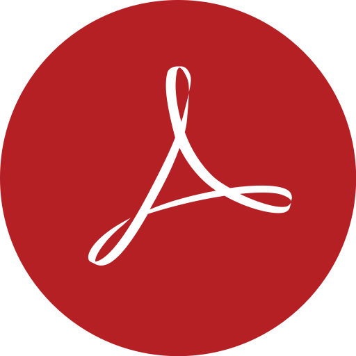 Acrobat, adobe, round icon