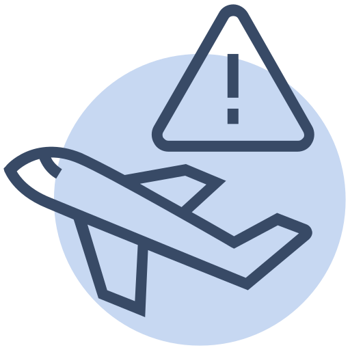 Airplane, corona, coronavirus, danger, plane, unsafe, virus icon
