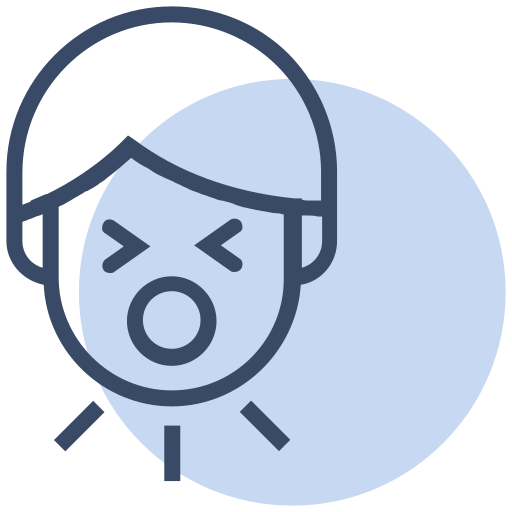 Corona, coronavirus, cough, coughing, symptom, virus icon