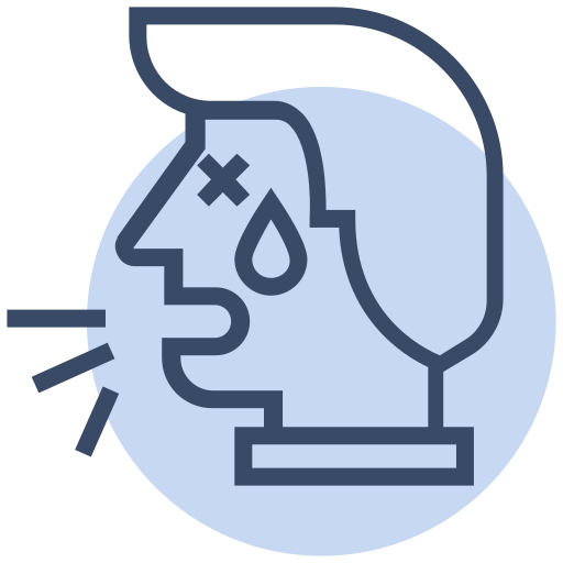 Corona, coronavirus, cough, coughing, symptom, virus icon