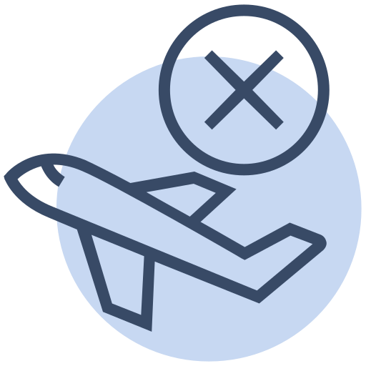 Airplane, corona, coronavirus, plane, safety, unsafe, virus icon