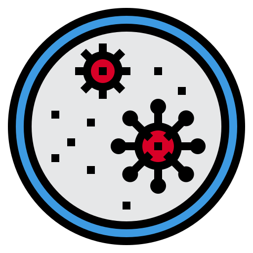 Biology, cells, microorganism, science, virus icon