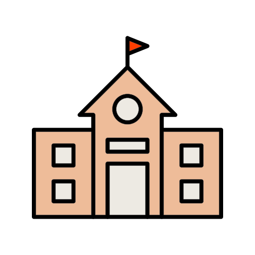 School, building, college, library icon
