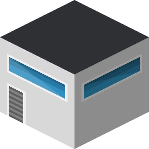 Building, entrance, factory icon