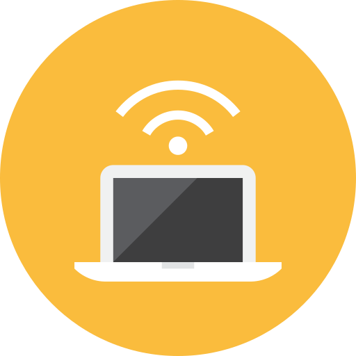 Laptop, signal icon