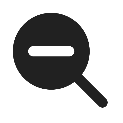 Ic, fluent, zoom, out, filled icon