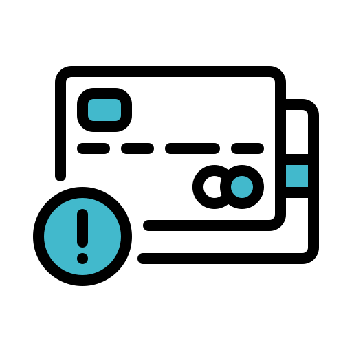 Card, credit, error, payment, transaction icon