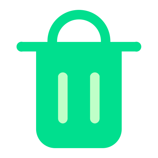 Bin, delete, remove, trash icon