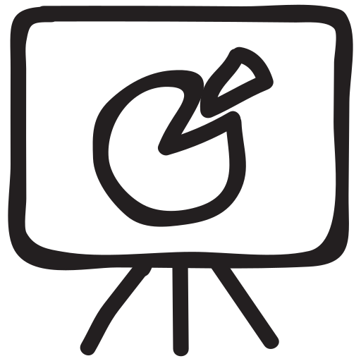 Analytics, business, chart, display, media, presentation, projector icon