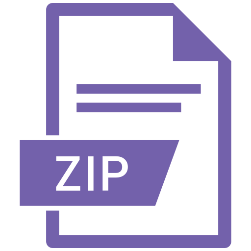 Document, extension, format, paper, zip icon